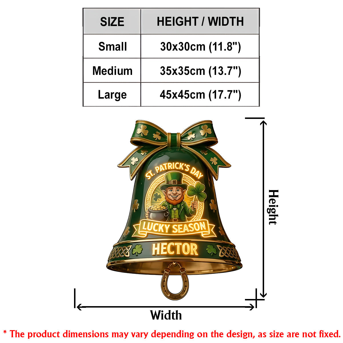Saison de chance - Panneau lumineux LED irlandais personnalisé en acrylique