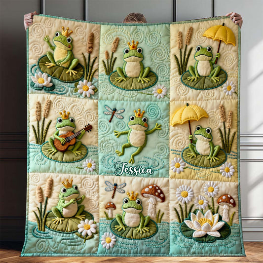 Love Frogs - Personalized Frog Blanket
