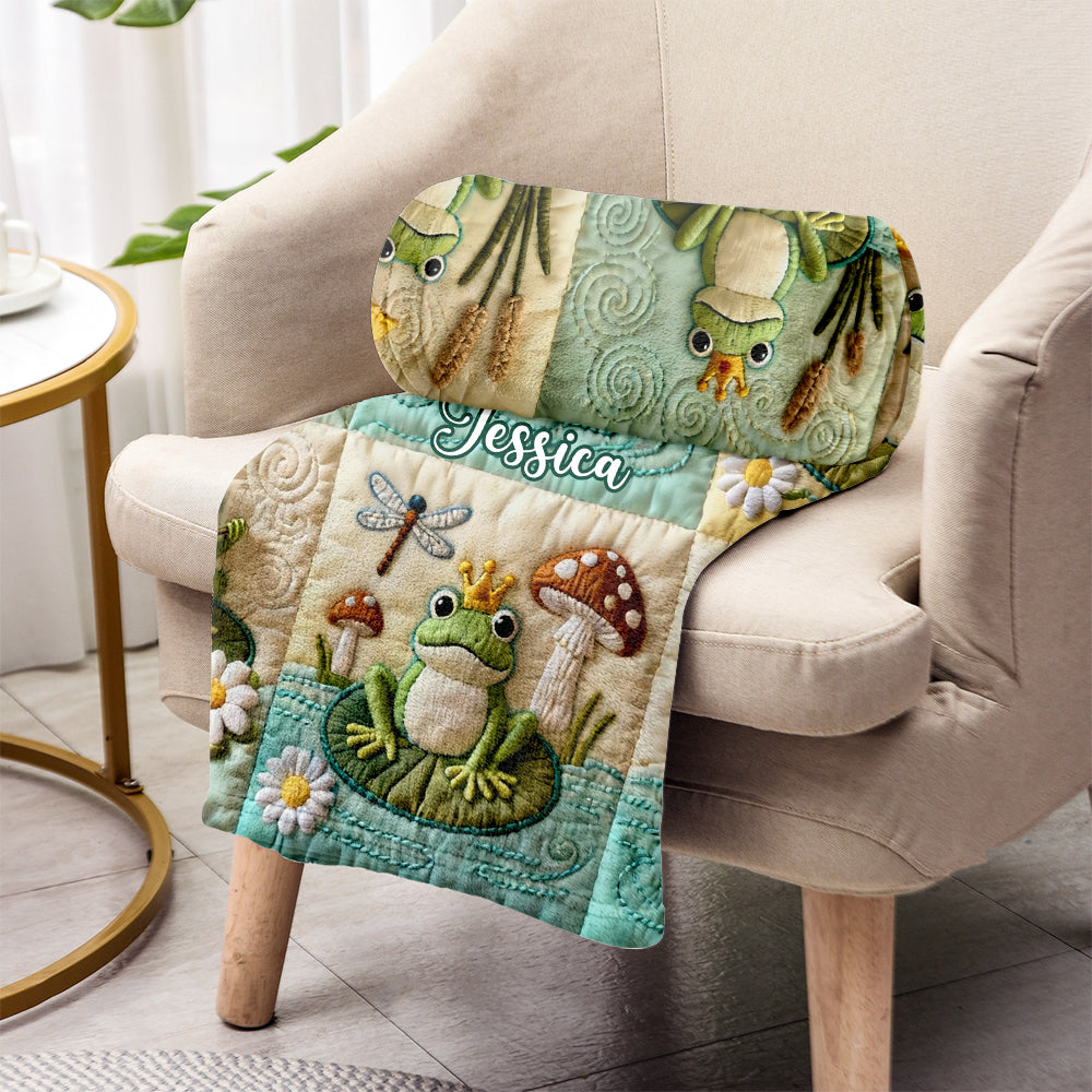 Love Frogs - Personalized Frog Blanket