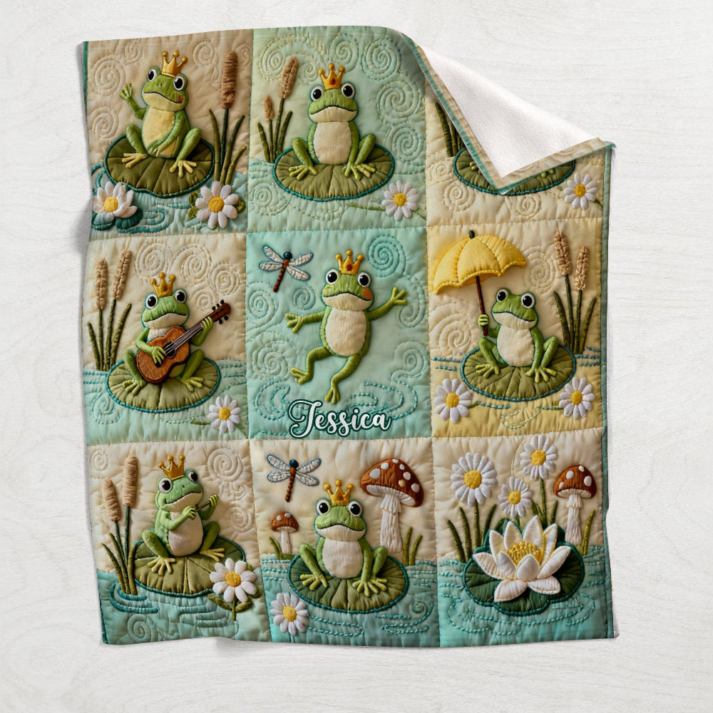 Love Frogs - Personalized Frog Blanket