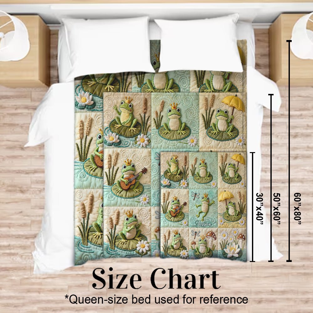 Love Frogs - Personalized Frog Blanket