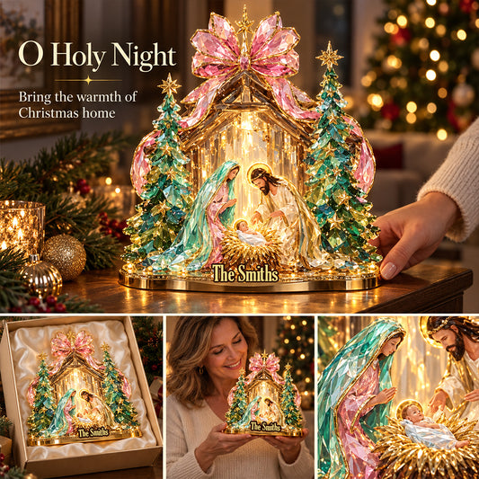 O Holy Night - Personalized Christian Acrylic LED Night Light