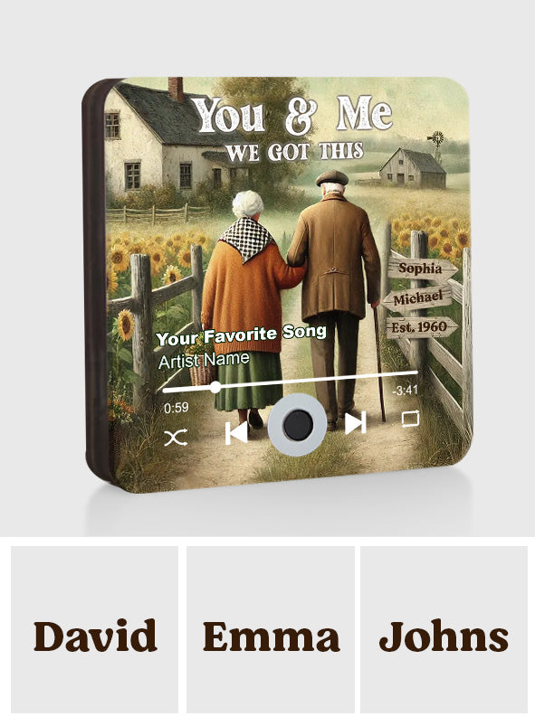 Eternal Love Couple Growing Old Together - Personalized Couple Music Fridge Magnet