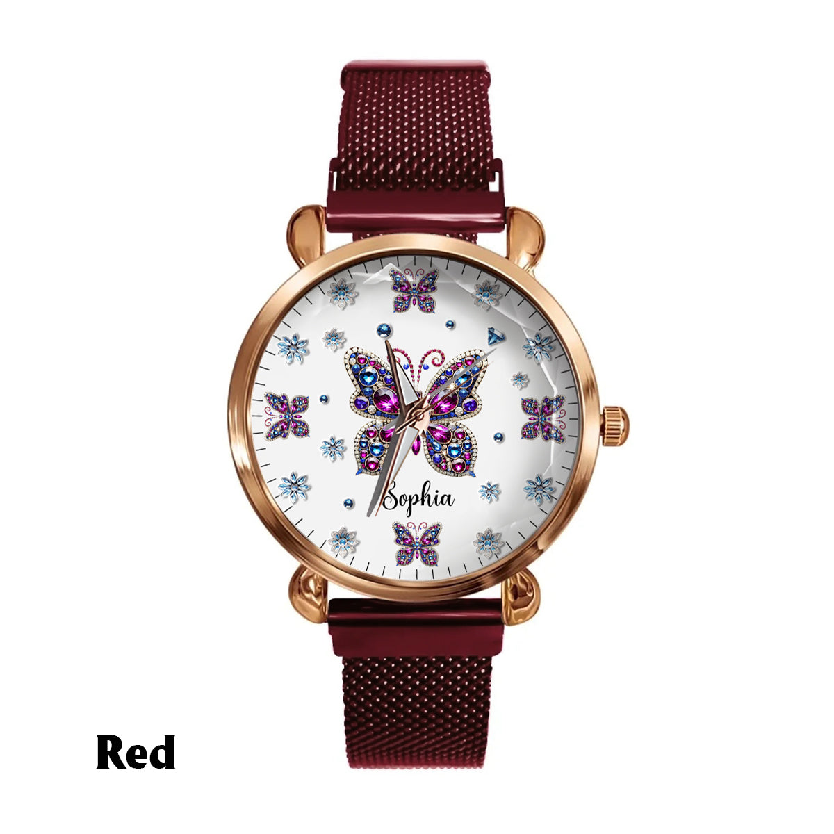 Beautiful Butterfly - Personalized Butterfly Women Hand Watch