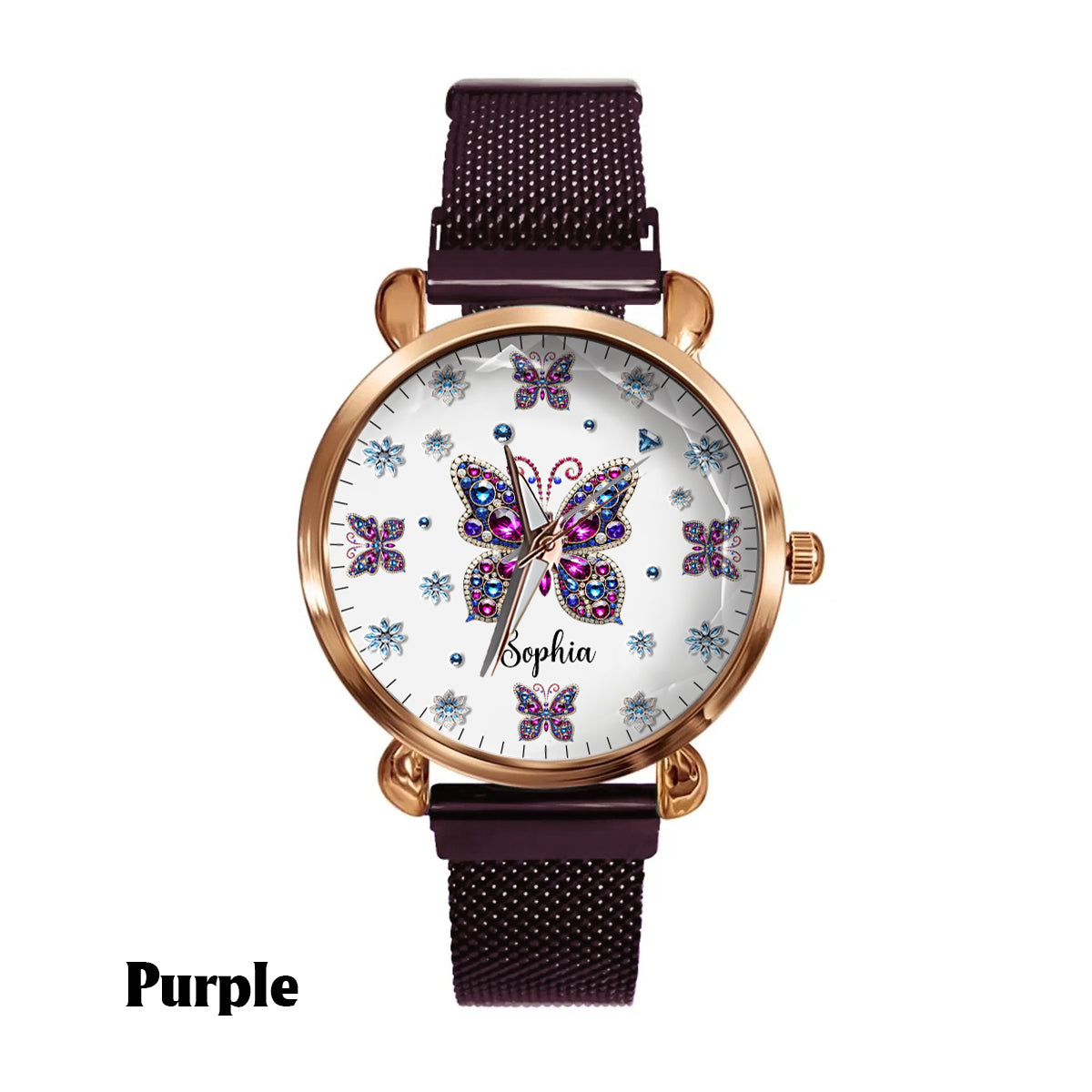 Beautiful Butterfly - Personalized Butterfly Women Hand Watch