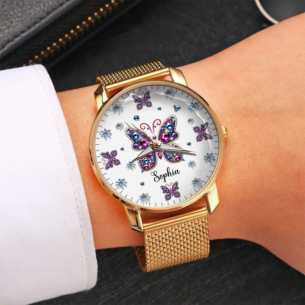 Beautiful Butterfly - Personalized Butterfly Women Hand Watch