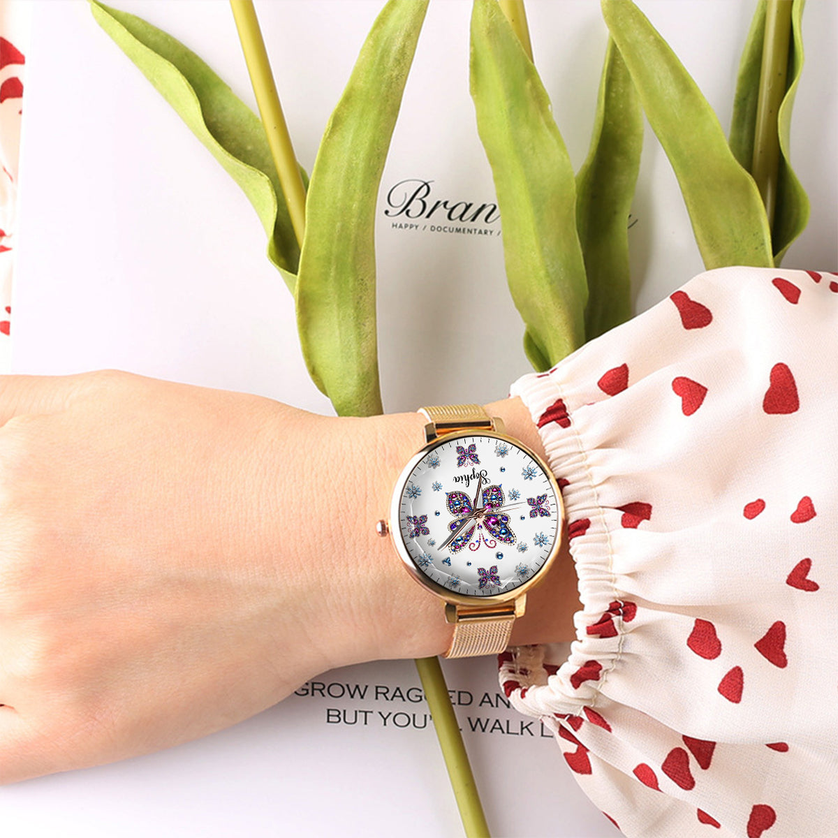 Beautiful Butterfly - Personalized Butterfly Women Hand Watch