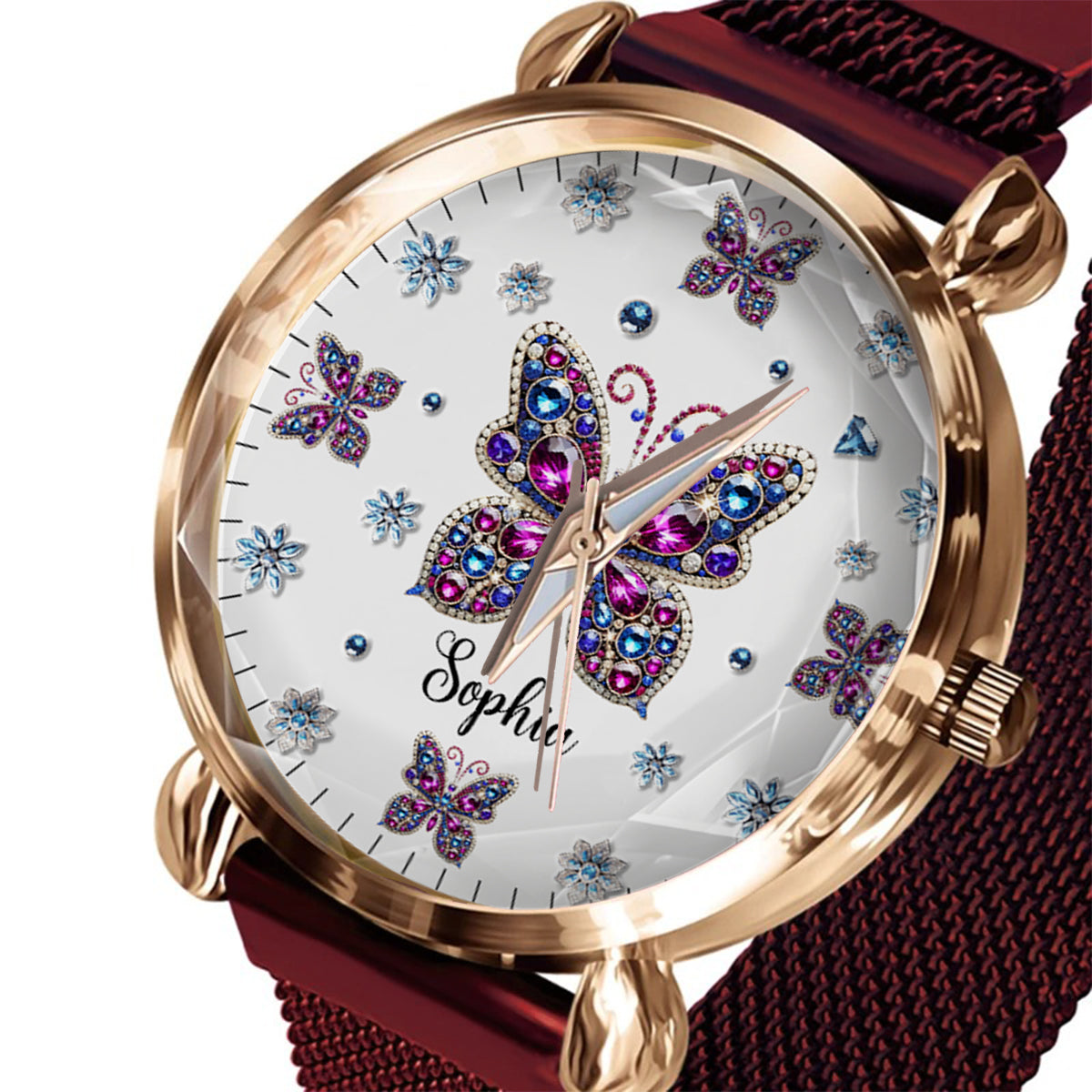 Beautiful Butterfly - Personalized Butterfly Women Hand Watch