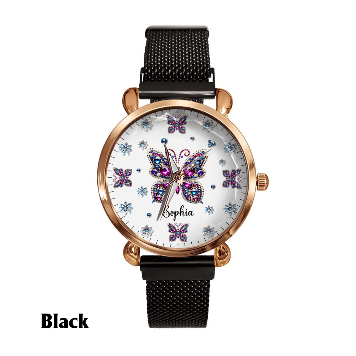Beautiful Butterfly - Personalized Butterfly Women Hand Watch