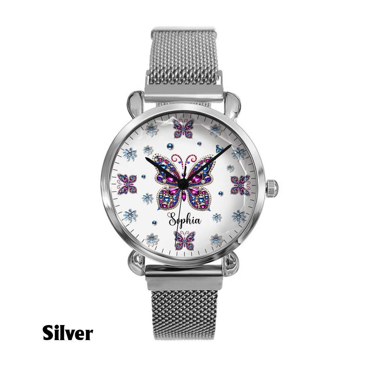 Beautiful Butterfly - Personalized Butterfly Women Hand Watch