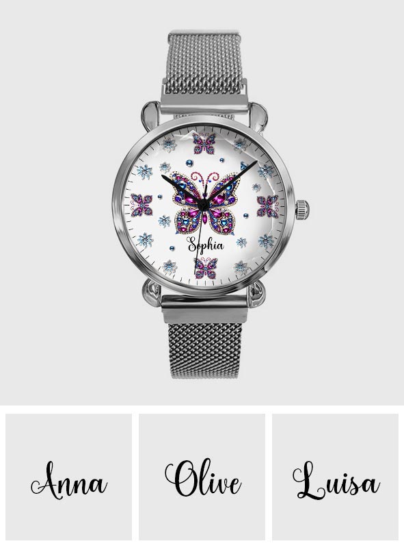 Beautiful Butterfly - Personalized Butterfly Women Hand Watch