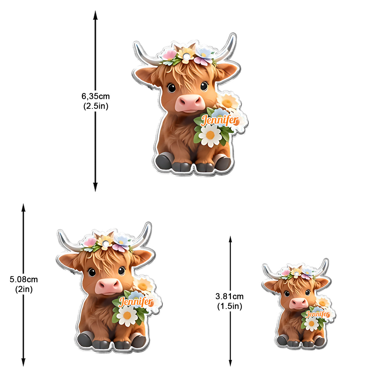 Just A Girl Who Loves Highland Cows - Personalized Highland Cow Earrings