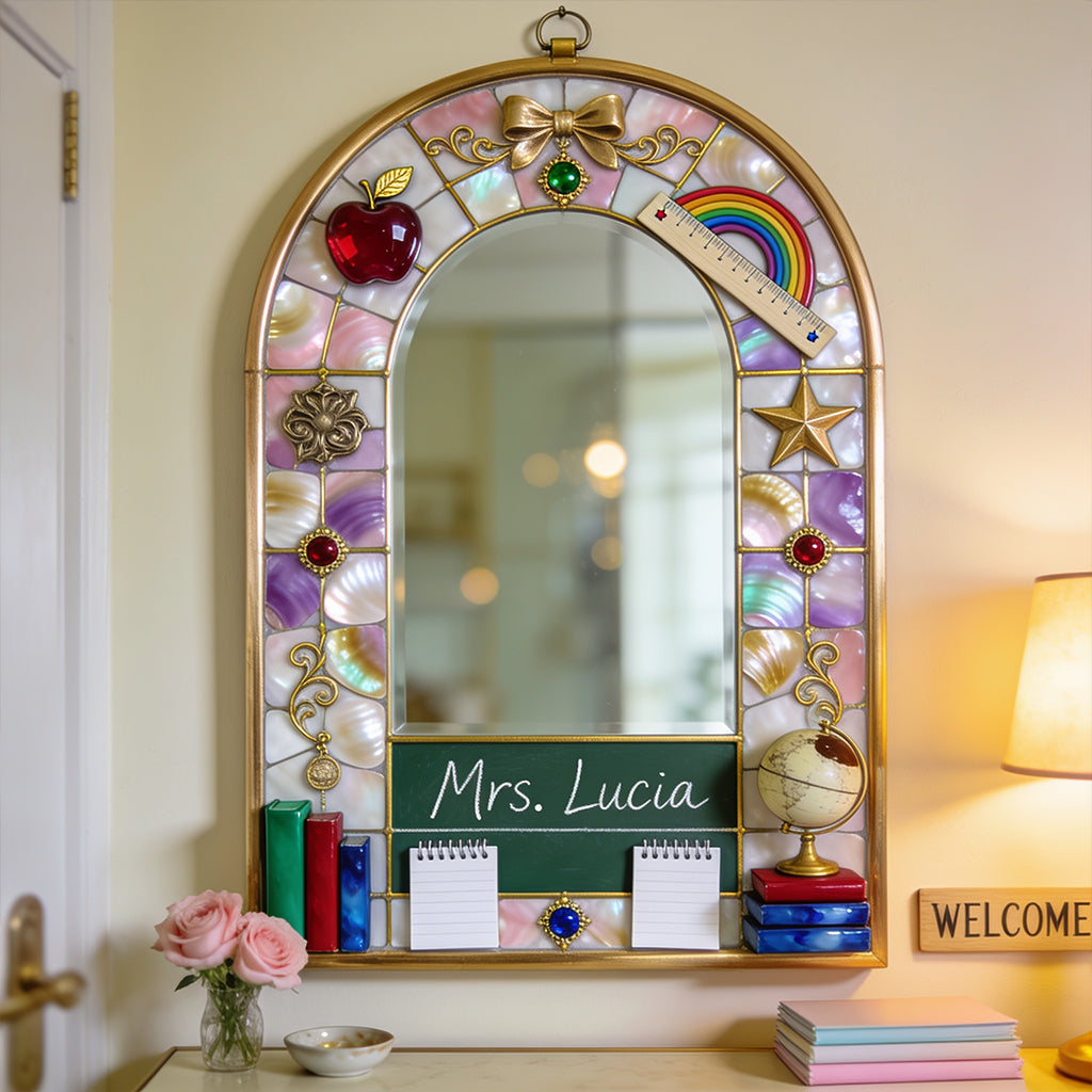 Teacher Gifts - Personalized Teacher Wall Hanging Mirror