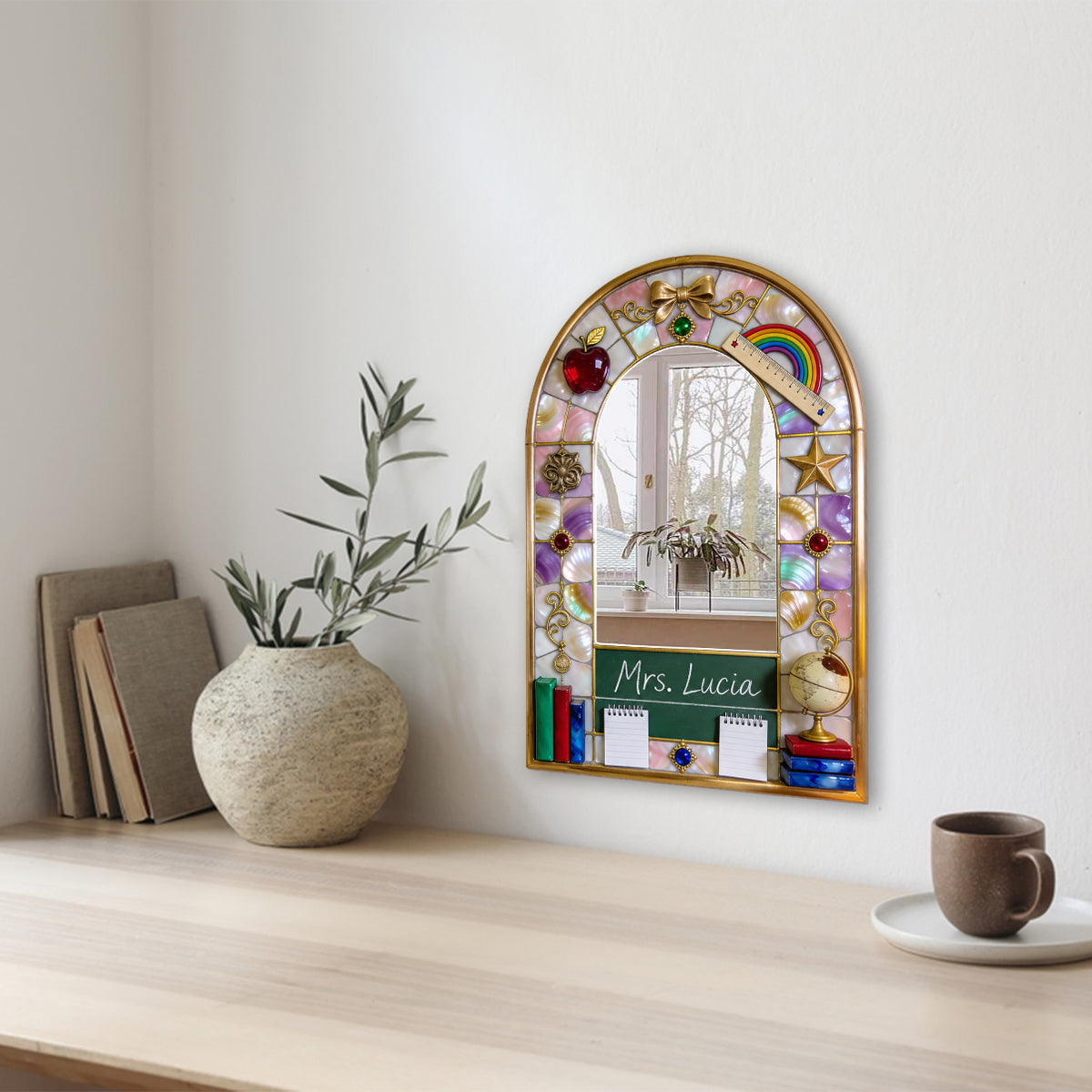 Teacher Gifts - Personalized Teacher Wall Hanging Mirror