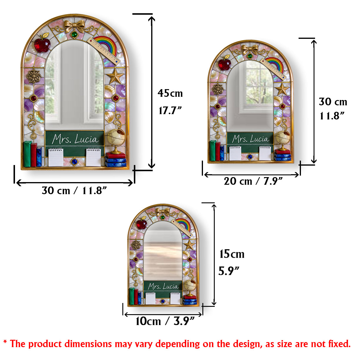 Teacher Gifts - Personalized Teacher Wall Hanging Mirror