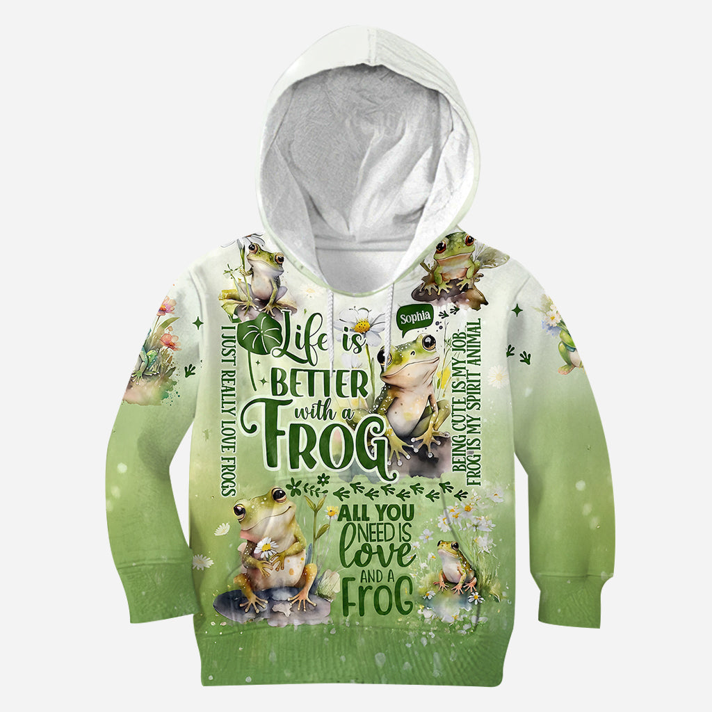 Life Is Better With Frogs - Personalized Frog All Over Shirt