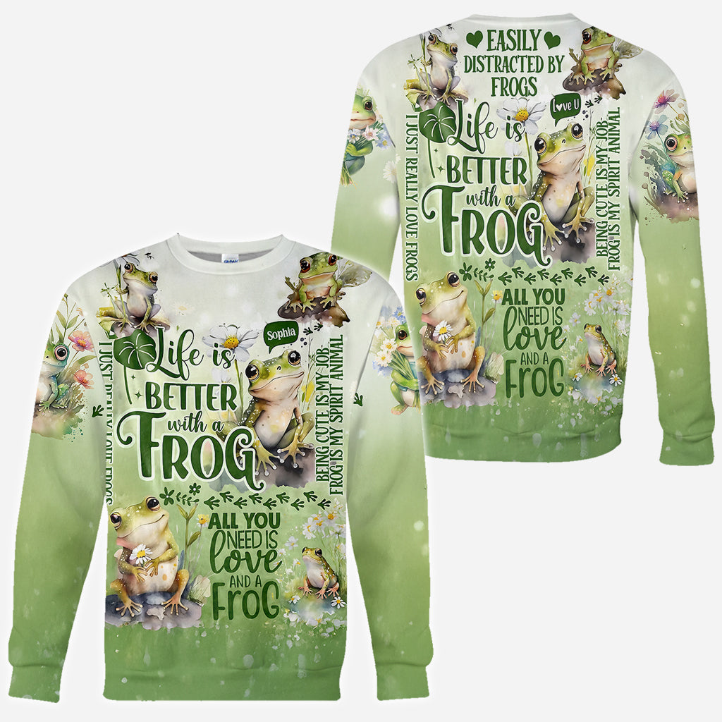 Life Is Better With Frogs - Personalized Frog All Over Shirt