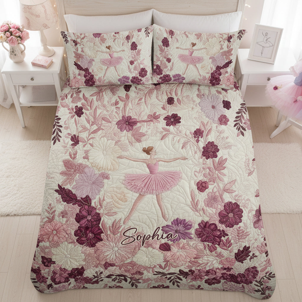 Ballet Dancer Ballerina Gift - Personalized Ballet Bedding Set