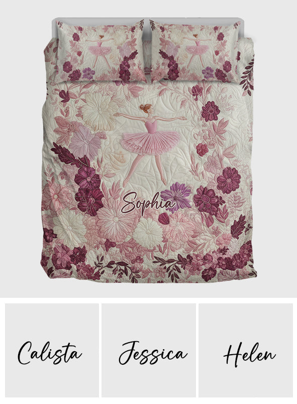 Ballet Dancer Ballerina Gift - Personalized Ballet Bedding Set