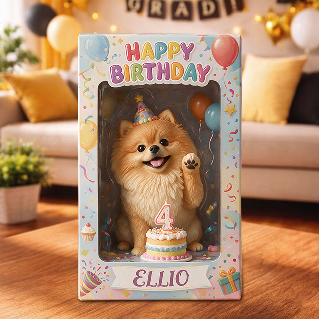 Happy Birthday My Little Fur Baby - Personalized Dog Acrylic Display Box