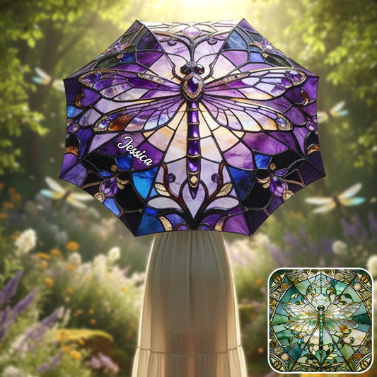 Majestätische Libelle – Personalisierter Libellen-Regenschirm