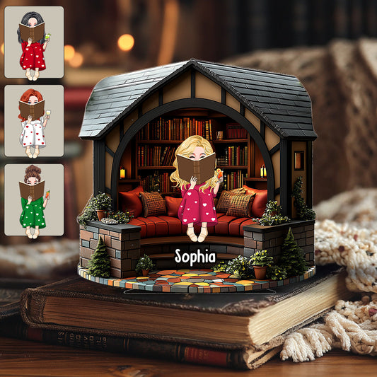 My Library - Personalized Book Custom Shaped Acrylic Plaque