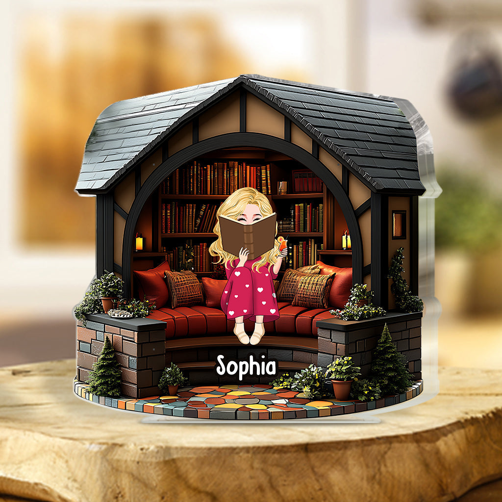 My Library - Personalized Book Custom Shaped Acrylic Plaque