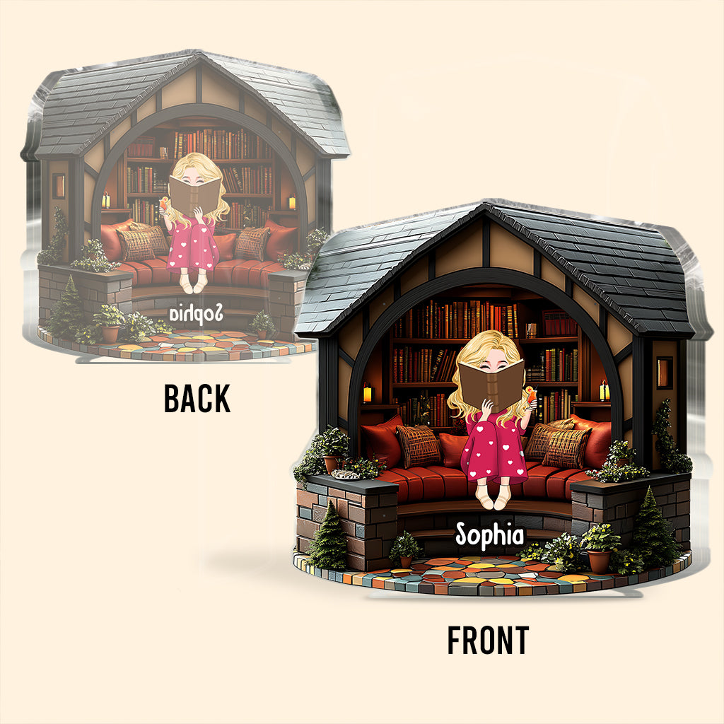 My Library - Personalized Book Custom Shaped Acrylic Plaque