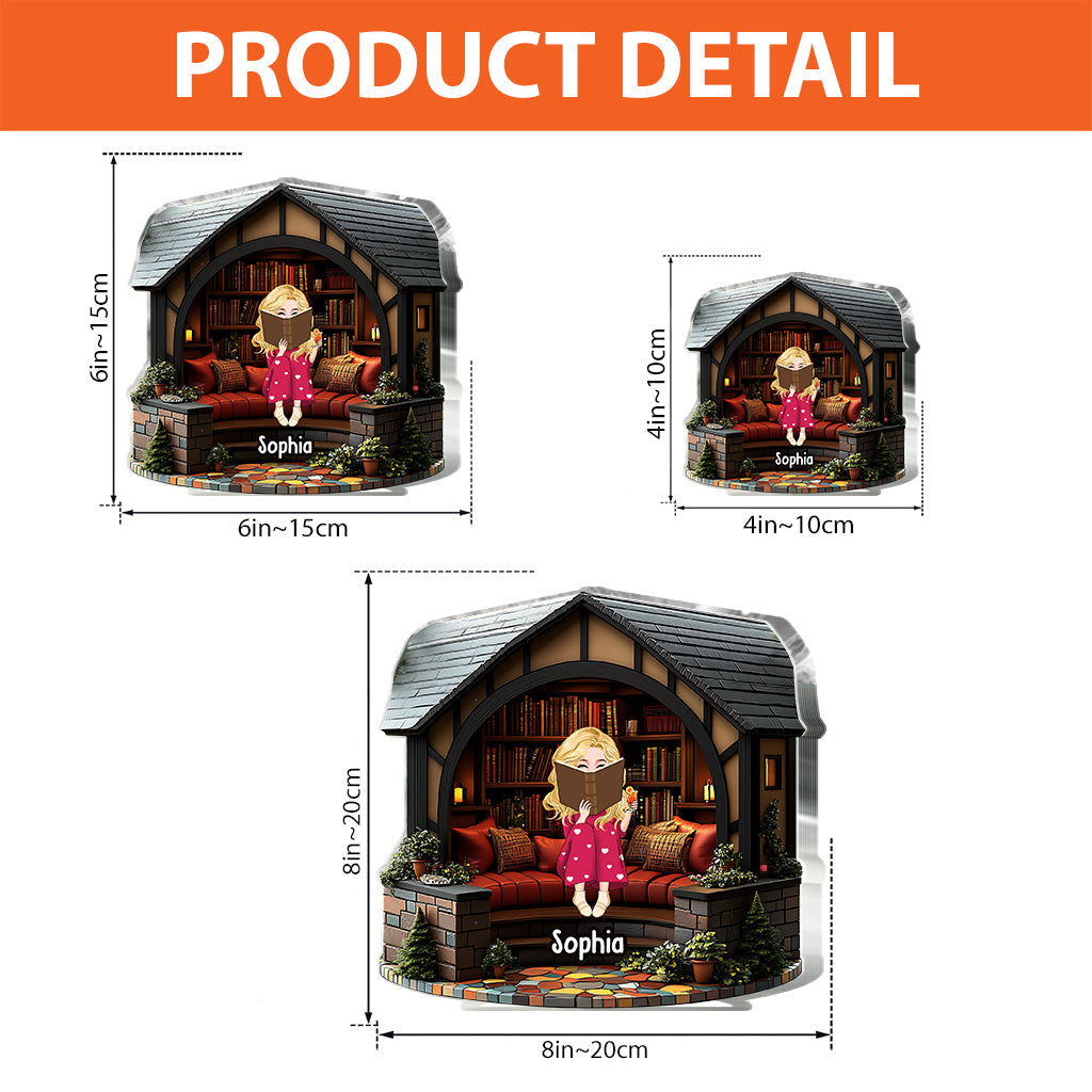 My Library - Personalized Book Custom Shaped Acrylic Plaque