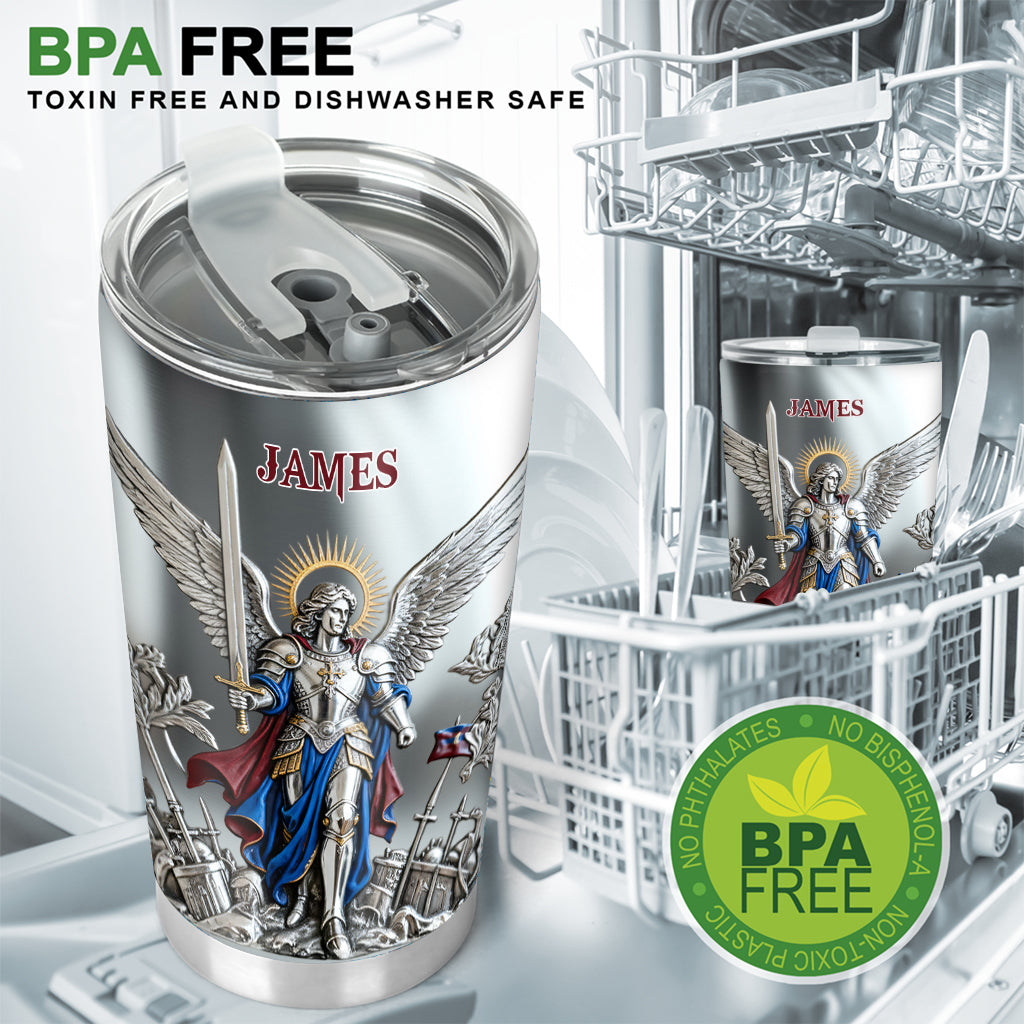 Saint Michael - Personalized Christian Tumbler