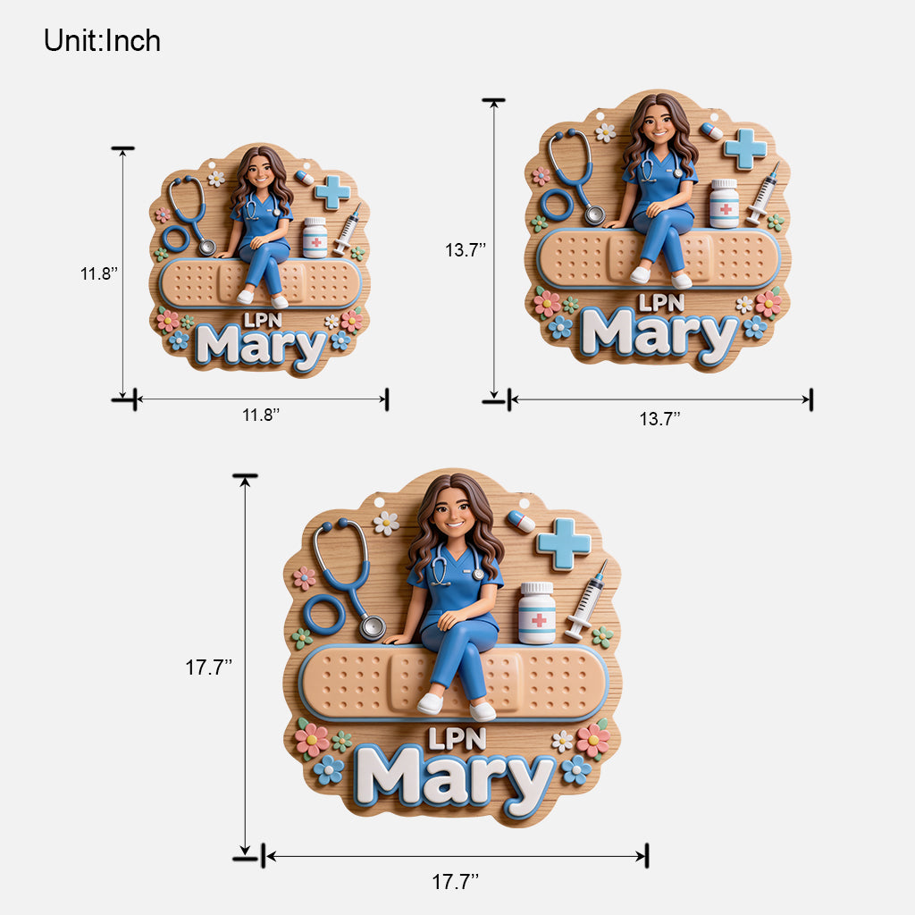 Welcome To My Office - Personalized Nurse Custom Shaped Wood Sign