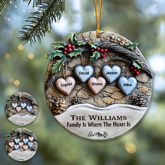 Merry Christmas - Personalized Family Ornament