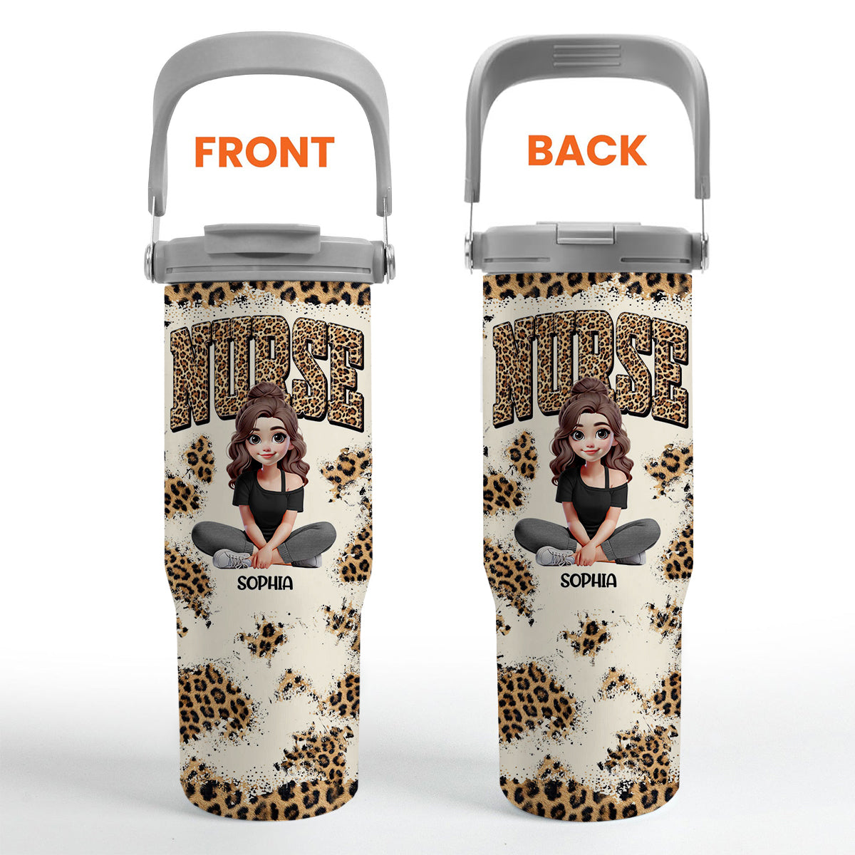 Nurse Life - Personalized Nurse Tumbler With Grip Handle