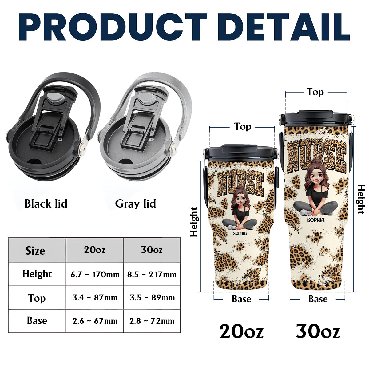 Nurse Life - Personalized Nurse Tumbler With Grip Handle