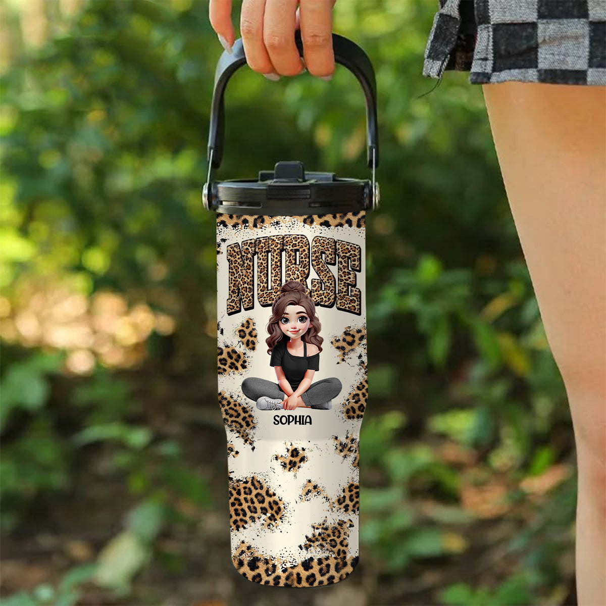 Nurse Life - Personalized Nurse Tumbler With Grip Handle