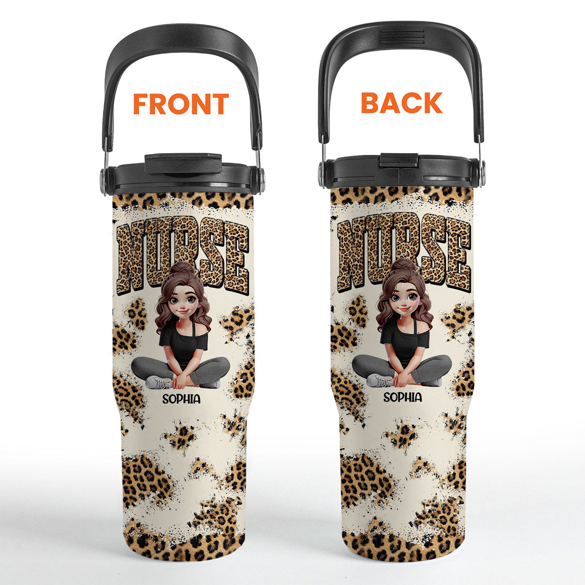 Nurse Life - Personalized Nurse Tumbler With Grip Handle