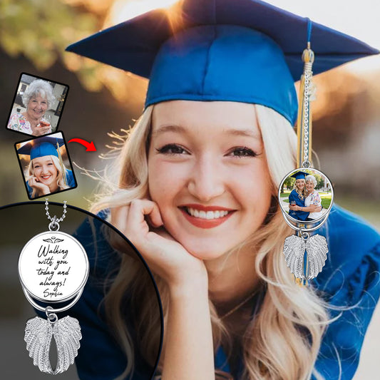 I'll Walk With You Today And Everyday - Personalized Graduation Wings Ornament