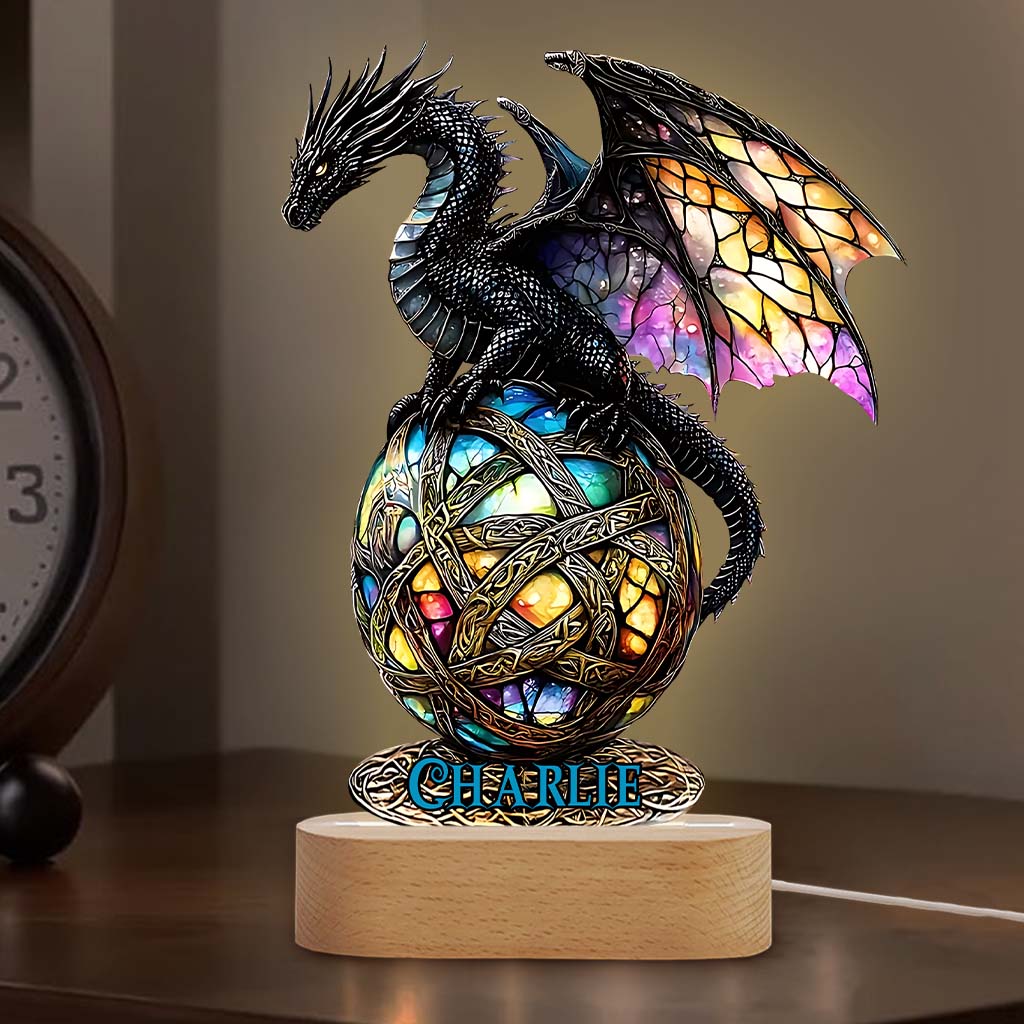 Magic Dragon - Personalized Dragon Shaped Plaque Light Base