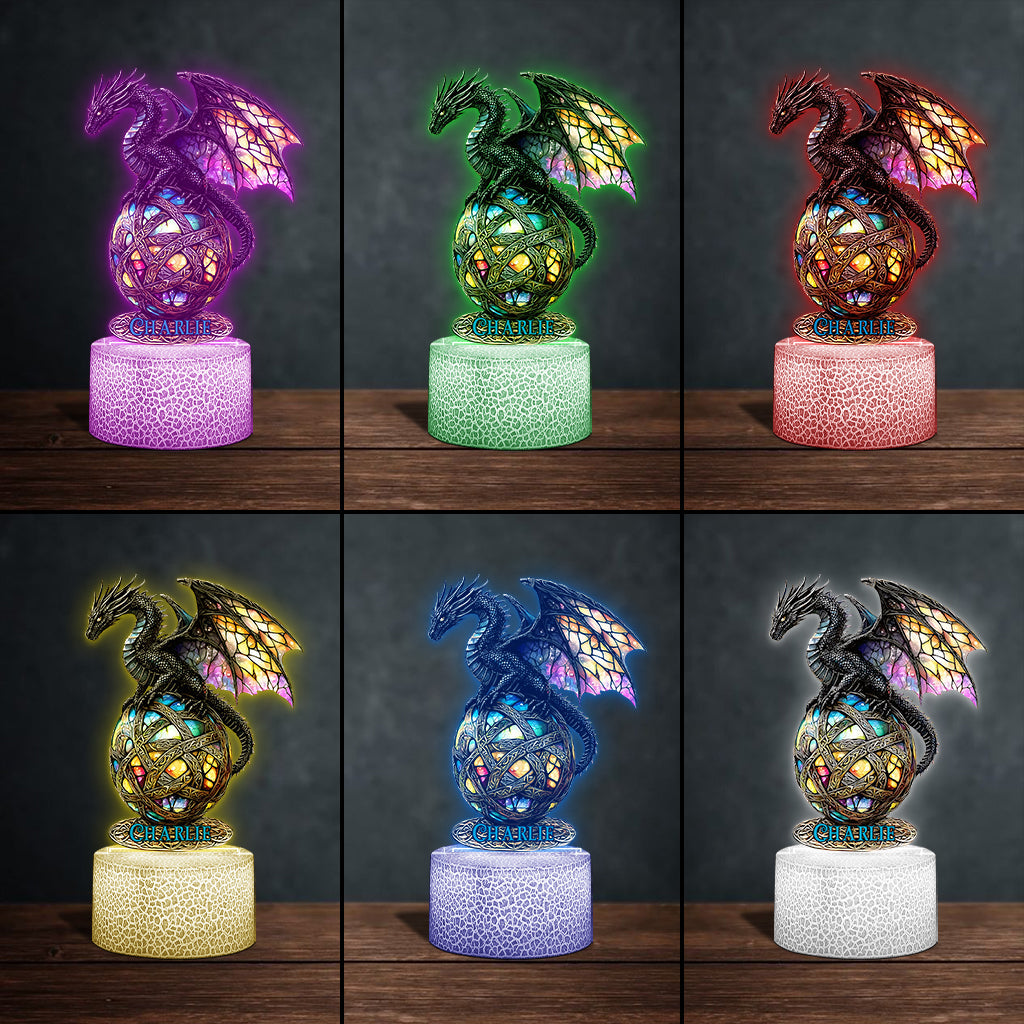 Magic Dragon - Personalized Dragon Shaped Plaque Light Base