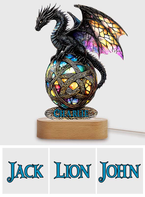 Magic Dragon - Personalized Dragon Shaped Plaque Light Base