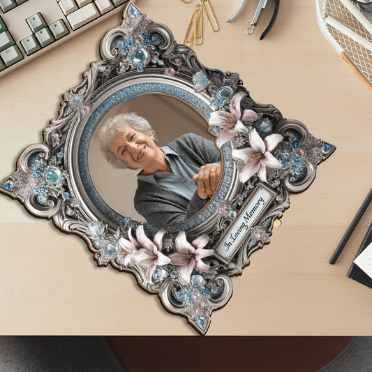 In Loving Memory - Personalized Memorial Cut Shape Photo Frame