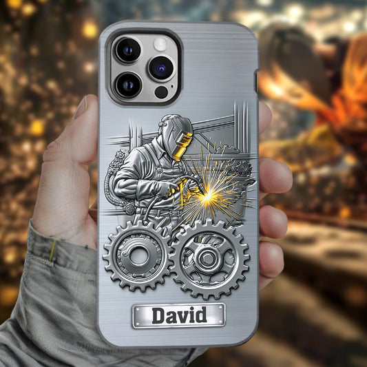 Les plus forts deviennent soudeurs - Coque de téléphone personnalisée avec impression intégrale « Soudeur »