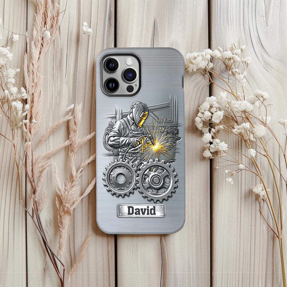 Aus Starken werden Schweißer – Personalisierte Handyhülle mit Schweißer-Motiv