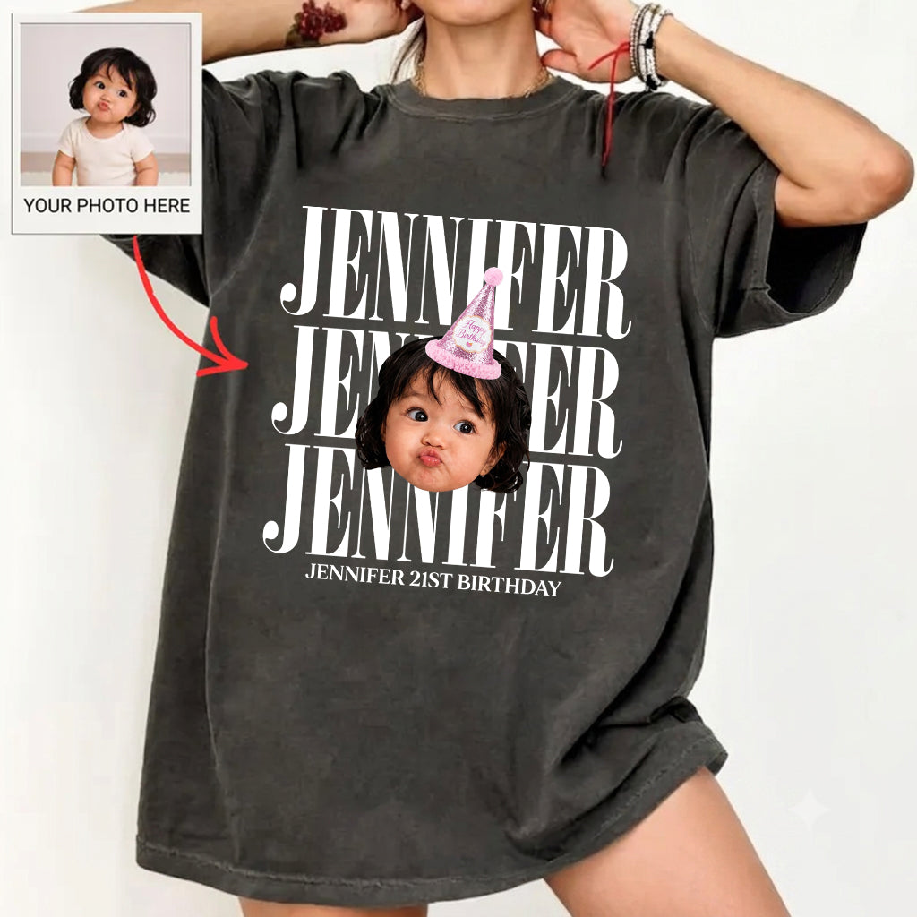 Birthday Gift - Personalized Birthday Washed T-Shirt