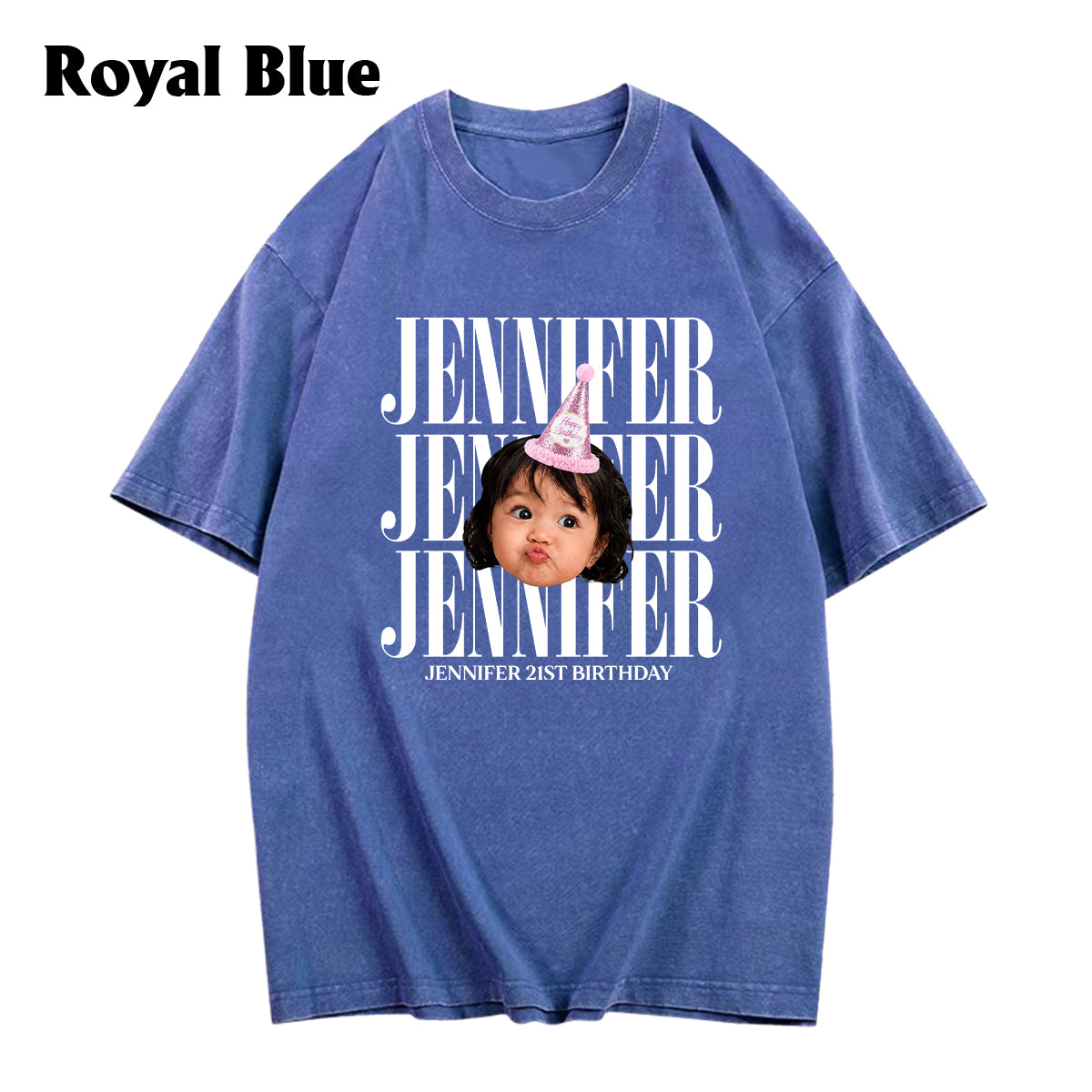Birthday Gift - Personalized Birthday Washed T-Shirt