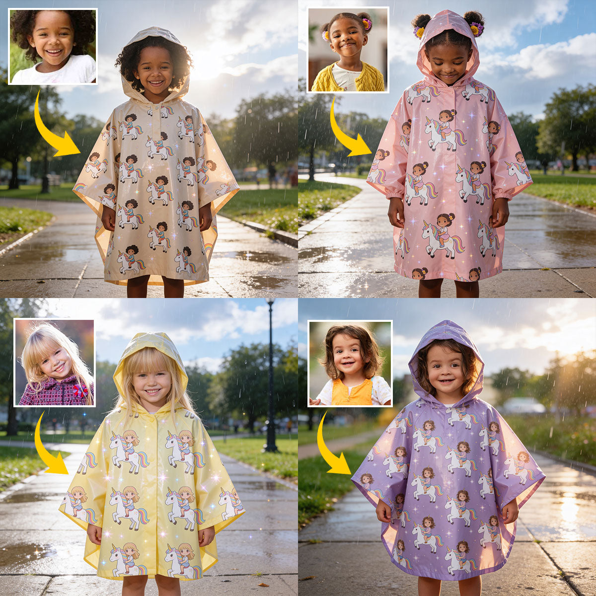 Must-have Item for Kids - Personalized Kid Rain Poncho Coat