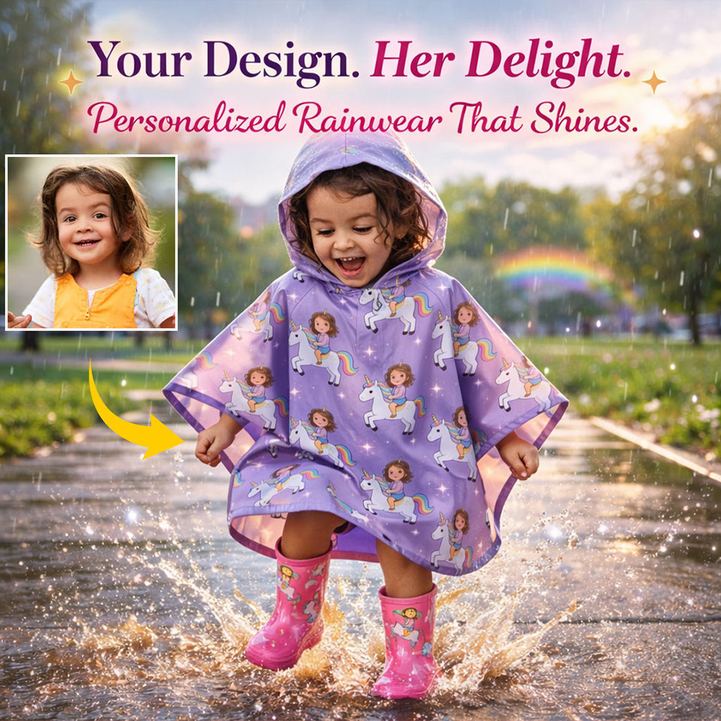 Must-have Item for Kids - Personalized Kid Rain Poncho Coat