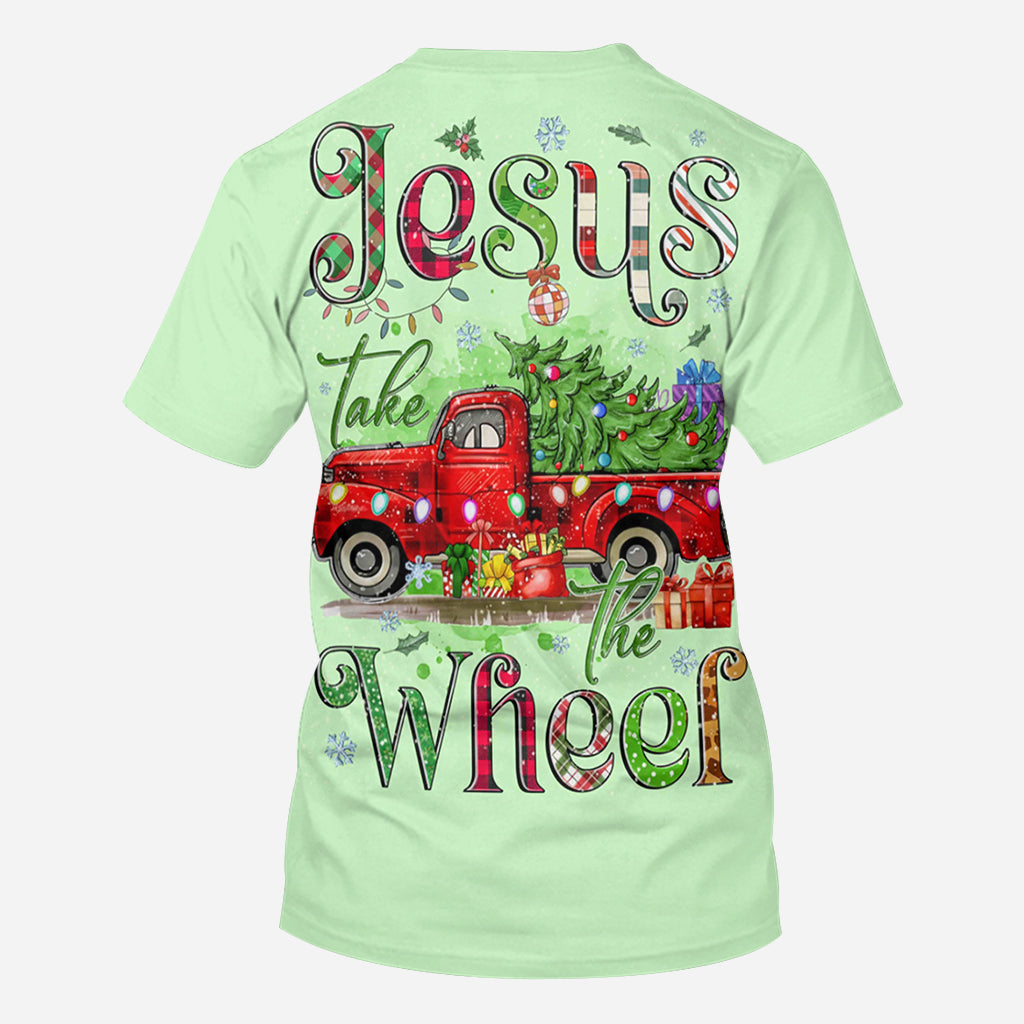 Jesus Take The Wheel - Personalized Christmas All Over Shirt