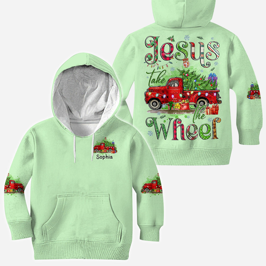 Jesus Take The Wheel - Personalized Christmas All Over Shirt