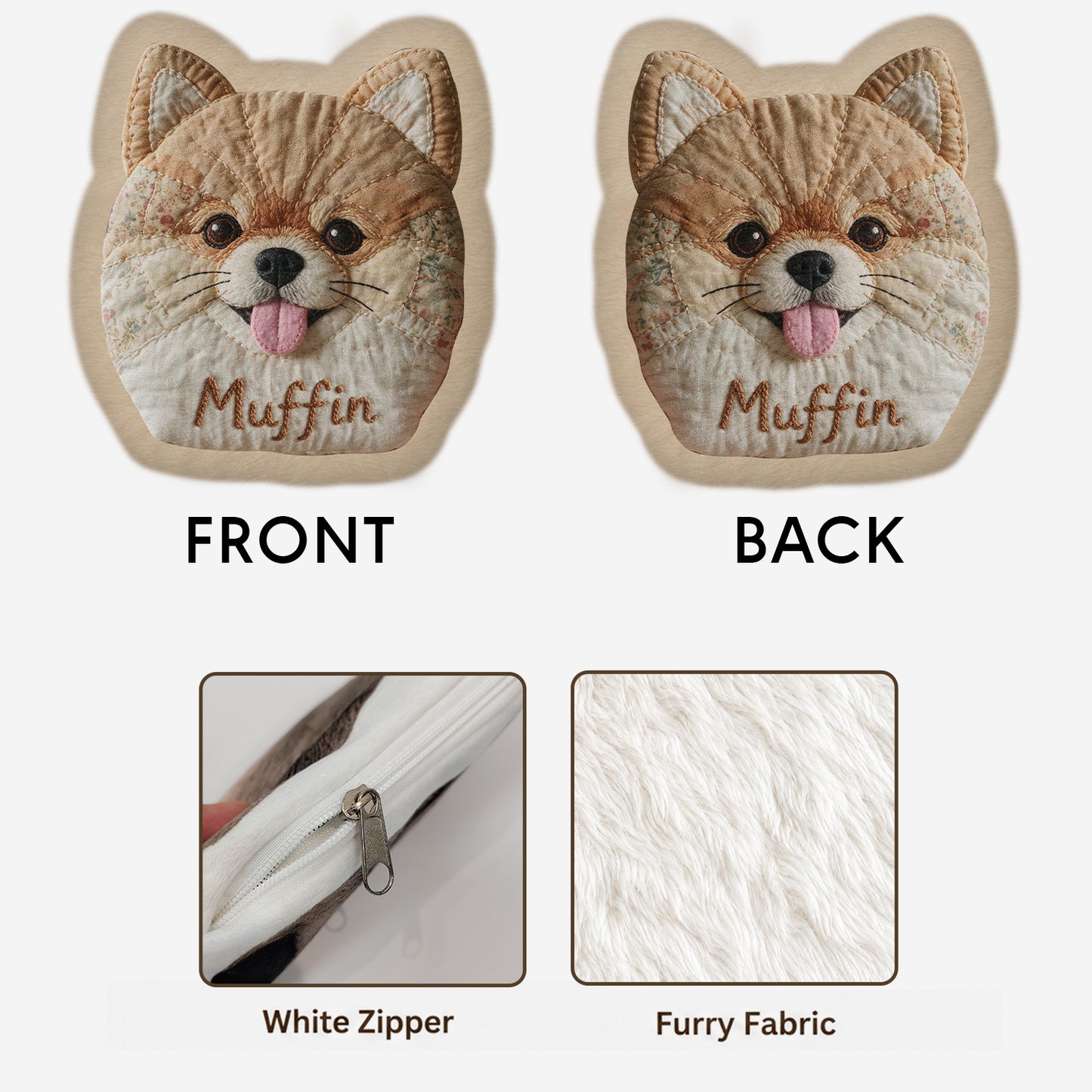 Pet Mom Pouch, Travel Pouch - Personalized Dog Plush Pouch